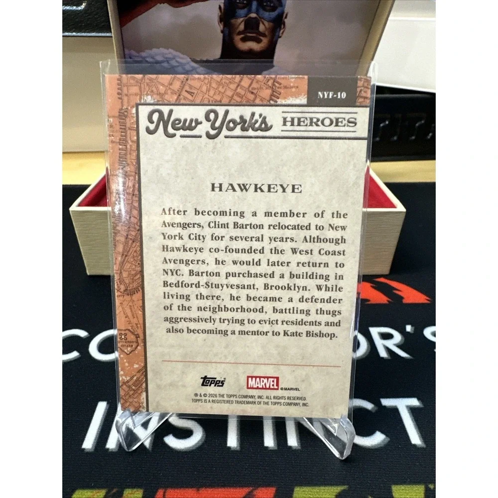 2026 Topps Marvel Brooklyn Collection Insert NFY-10 New York's Heroes Hawkeye